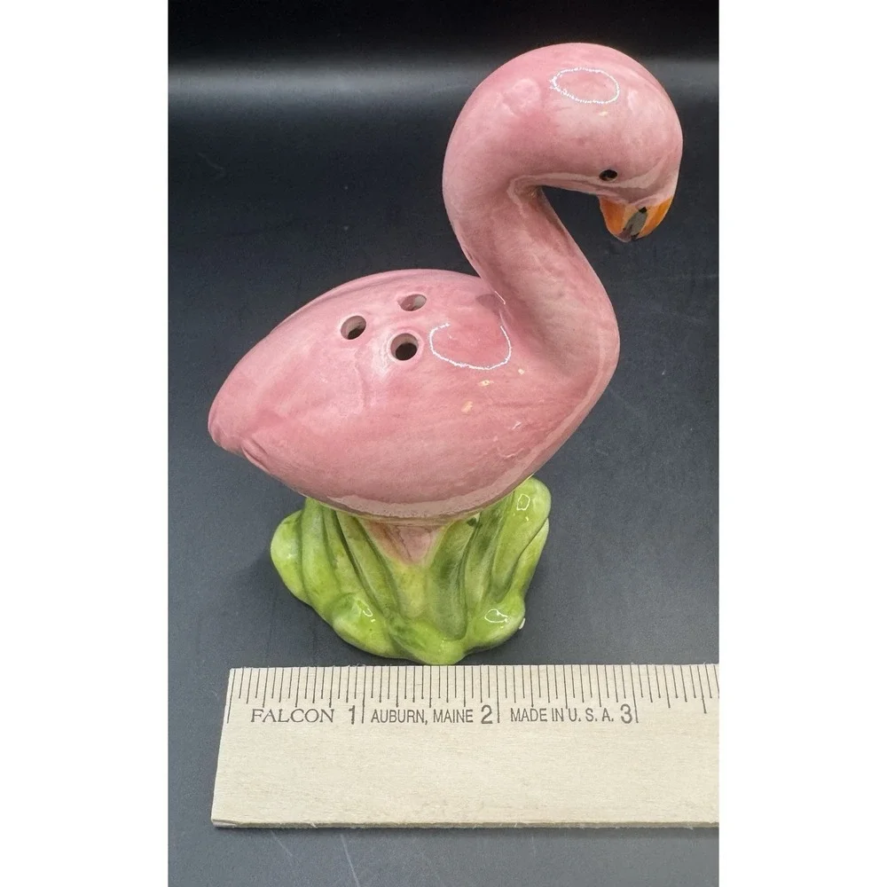 Pink Flamingos Porcelain Salt & Pepper Shakers 4.5